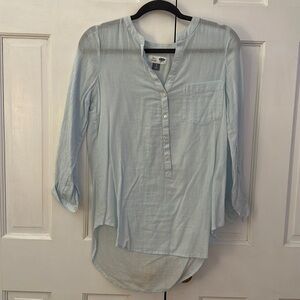 Old Navy light blue sheer tunic
